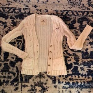Cream Acrylic and Wool Hollister Sweater